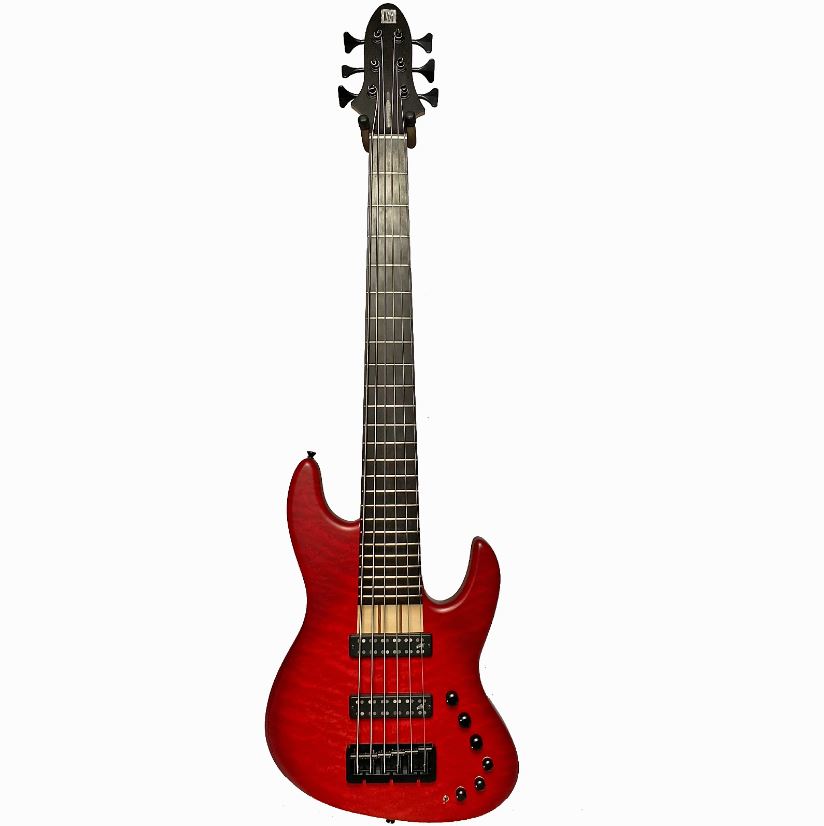 Miura MB-1 6-String Electric Bass Guitar Trans Red – Amp Shop Bass