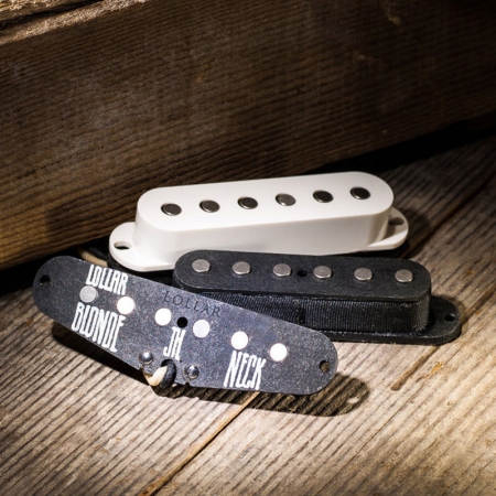 Lollar Vintage Blonde® Strat Pickups Flat Pole, Parchment Covers