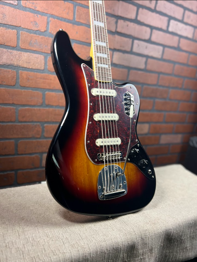 Squier Bass IV front angle