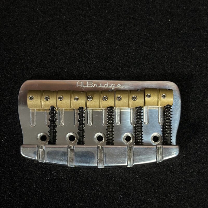 Sterling By Music Man Replacement AlBridge Parts SMM518QP "MM Style" 5-String Bridge for Sterling, OLP, and Overseas Basses (SMMQ 518 polish)