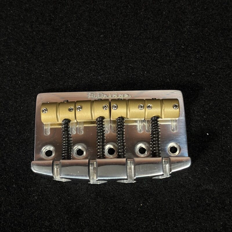 AlBridge Parts S420QP Direct Replacement Bridge for 4-String SIRE Marcus Miller Basses Quick Release 20mm String Spacing Polish