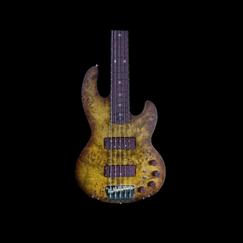 Form Factor Audio Wombat 35", 5str, Light Ash with Maple Burl Top and Back Gloss