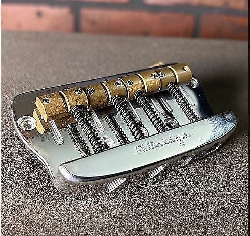 AlBridge Parts SMM420P “Music Man Style” 4-String Bridge For Sterling, OLP, and Overseas Basses (SMM420) Polish