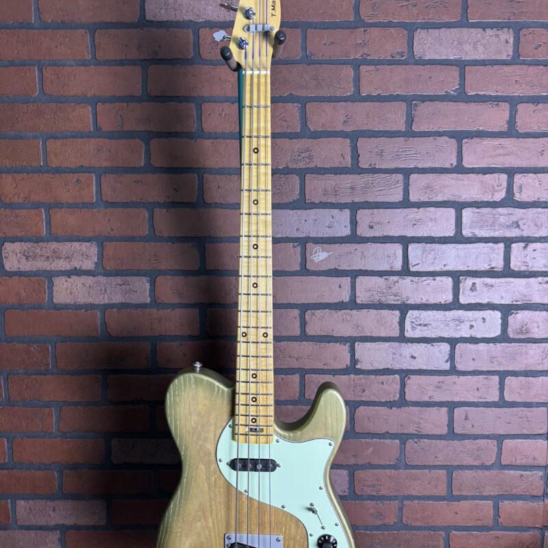 Woodcraft T. Master Telecaster Style Short-Scale Bass - Green Golden Ash